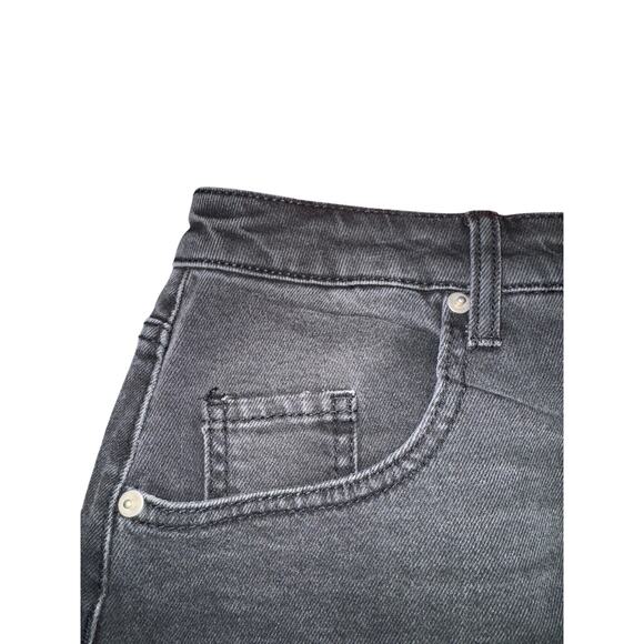 Wild Fable Mini Skirt | Black Denim | Raw Hem  | Size 10 - Picture 6 of 9